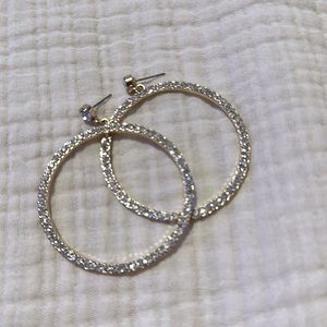 Jeweled Hoop Earrings